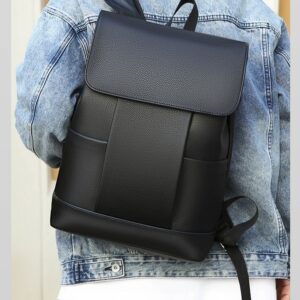 Sleek Vegan Leather Urban Backpack