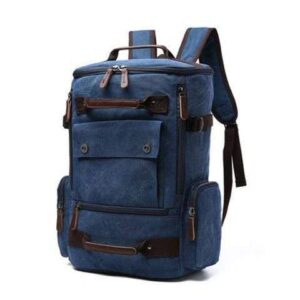 Classic Denim Blue Multi-Zip Daypack