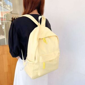 Minimalist Pastel Yellow Campus Backpack